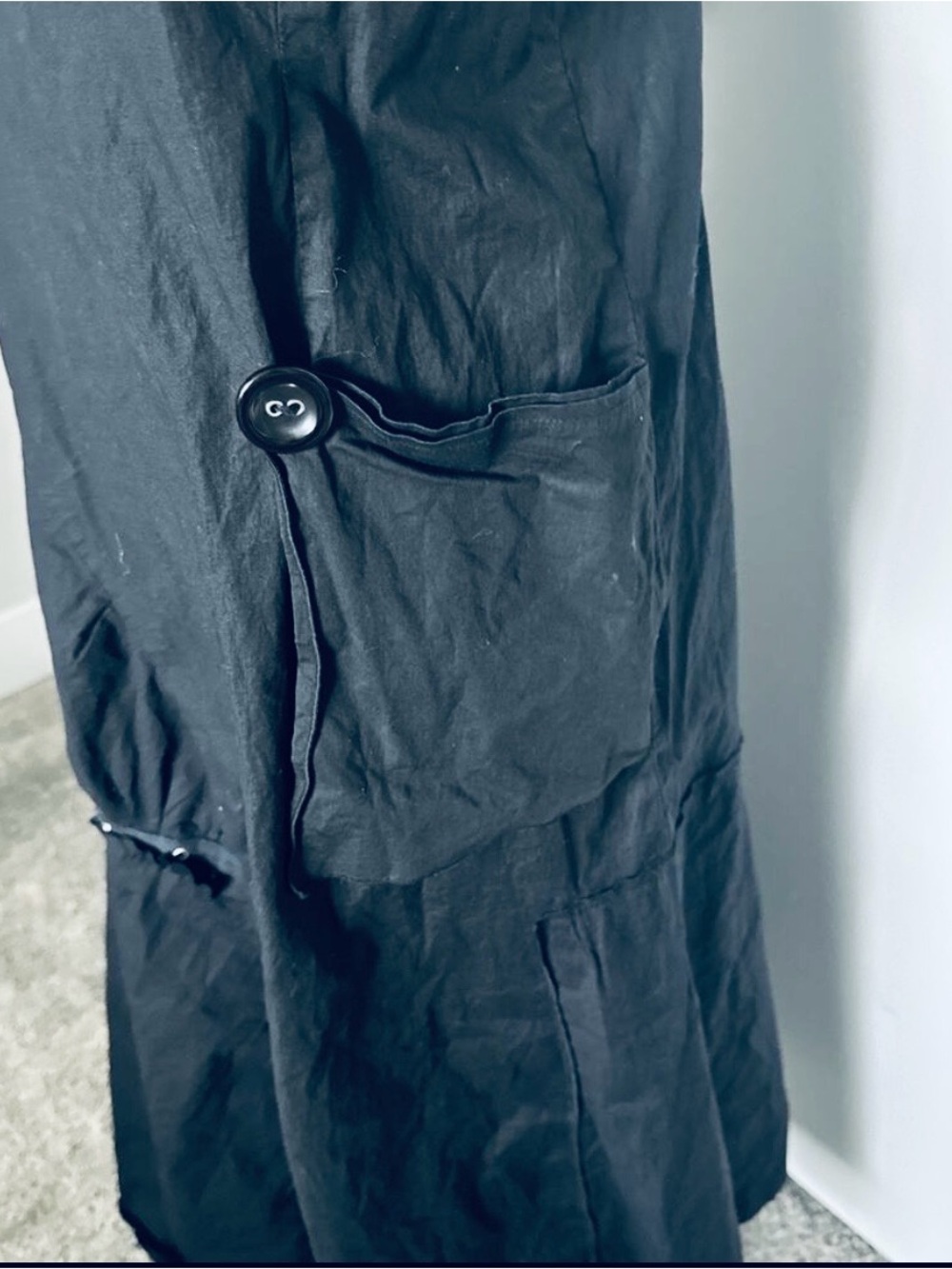 Sleeveless Black Pocket Midi Dress - Picture 4 of 5
